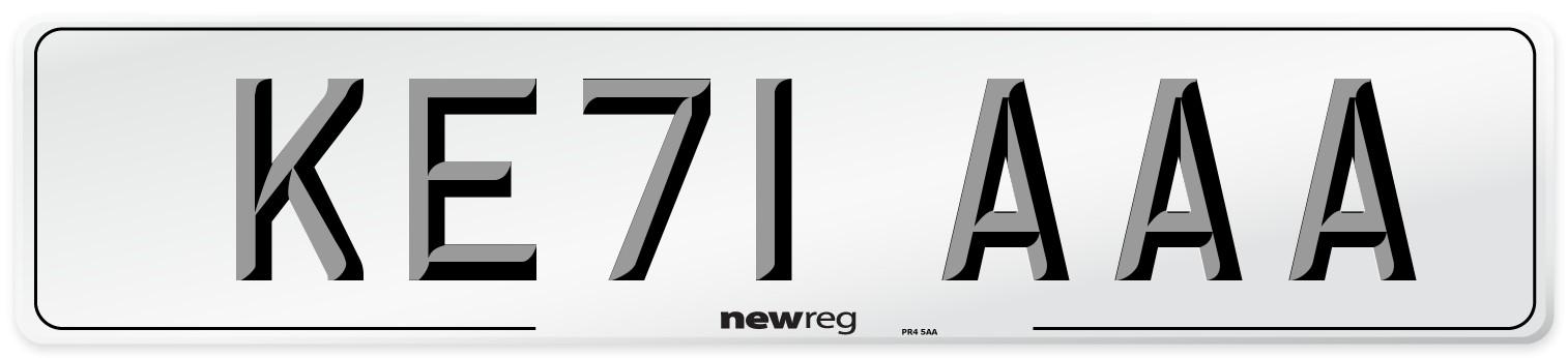 KE71 AAA Number Plate from New Reg